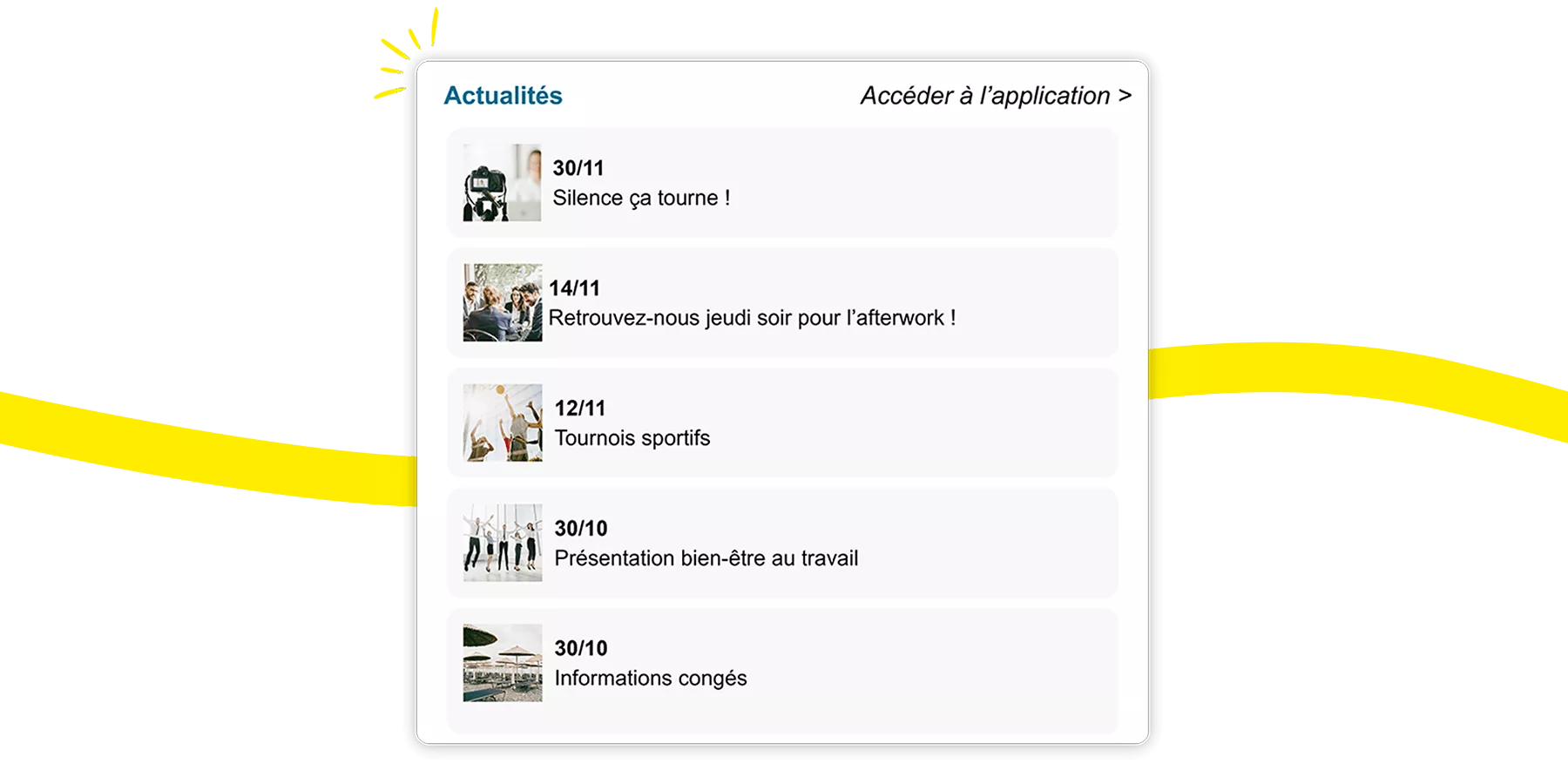 Fil d'actualités Kelio filtré par service et site pour une communication interne pertinente